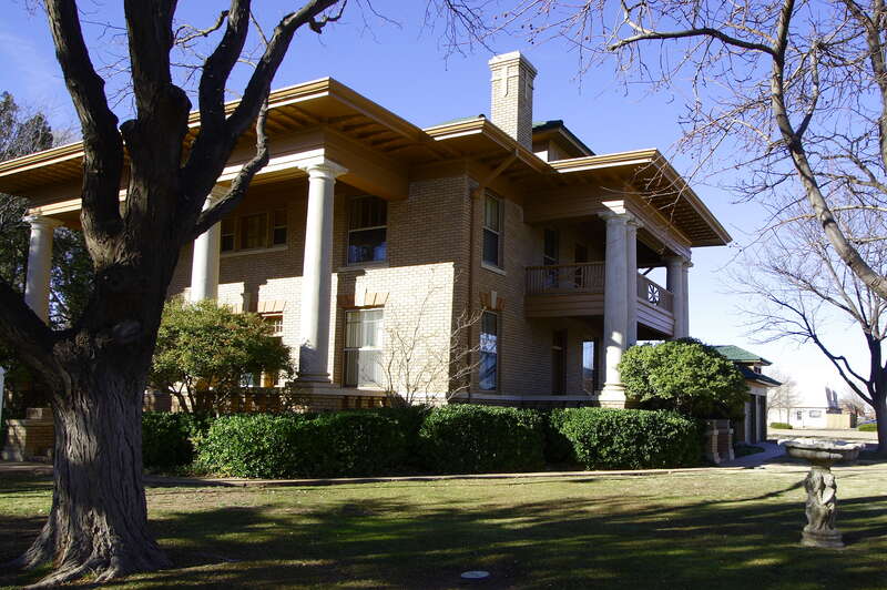 Warren and Myrta Bacon House, view of the east side.  Lubbock, Texas.
