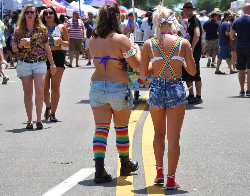 St Pete Pride Festival - &quot;People watching&quot;  Held this weekend St Pete Pride had a night parade Saturday evening and this Pride Festival Sunday along Central Ave.  The morning started off with some wicked thunderstorms and torrential rain, but by noon