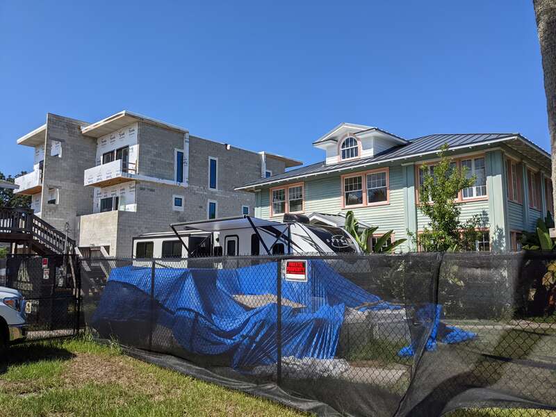 At this time, the townhouse was under construction, and the historic home at 1811 Riverview Dr was set to be demolished for another, similar townhome. As of 2024 I don't believe the demolition has actually happened