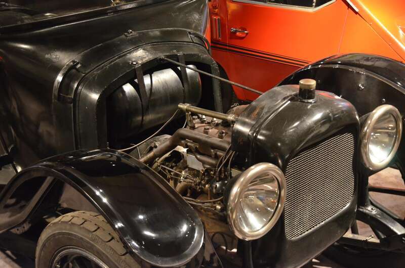 For about 6 weeks in January and February, the Henry Ford museum in Dearborn, Michigan opens the hoods on about 50 of it's iconic vehicles.  Here is a photo of one of the vehicles on display.