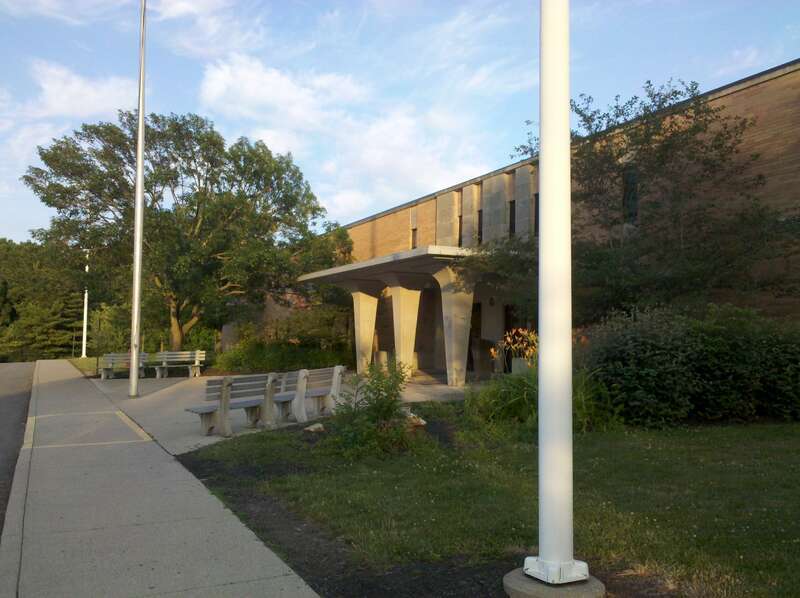 This is the front of Ankeney Middle School in Beavercreek, Ohio.