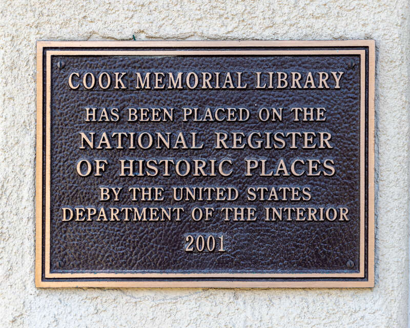 Ansel B. Cook Home, later Cook Memorial Library, Libertyville, Illinois. Constructed in 1878 and now operates as the Libertyville–Mundelein Historical Society.