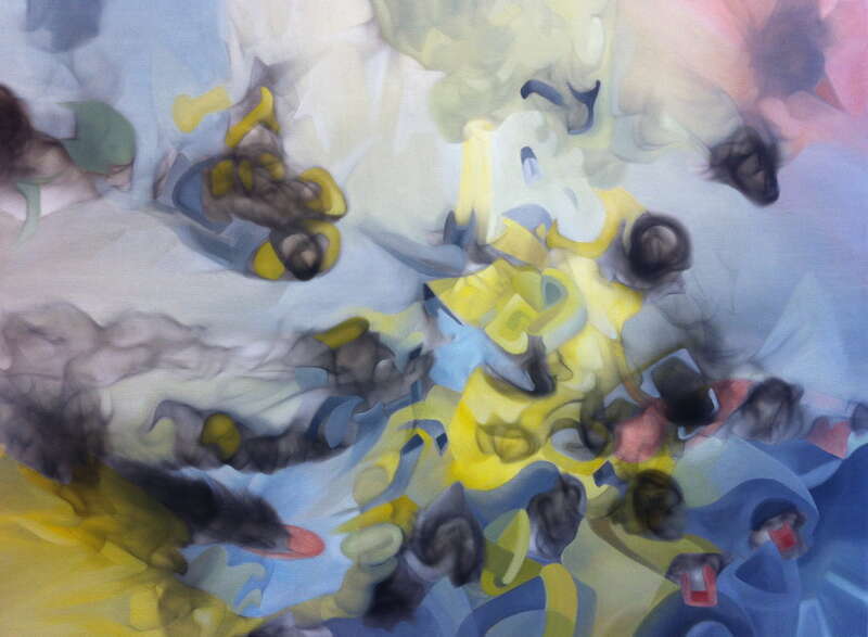 Size: 32" x 24" (81cm x 61cm)
Medium: Fumage &amp;amp; Oil on canvas