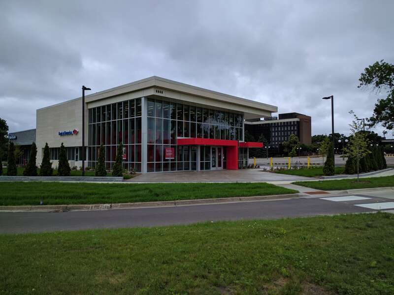 View from porkchop on NW corner of W 69th St and France Ave S