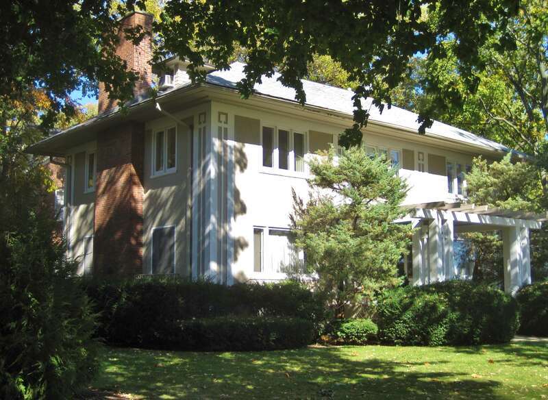 The Betsy A. Bridge House in the Northeast Evanston Historic District (1909). It was designed by George W. Maher and is a local landmark.






This is an image of a place or building that is listed on the National Register of Historic Places in the