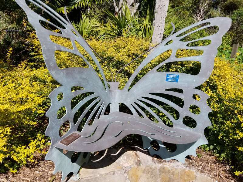 Butterfly Seat in the Butterfly Garden at Florida Botanical Gardens, Largo, FL.