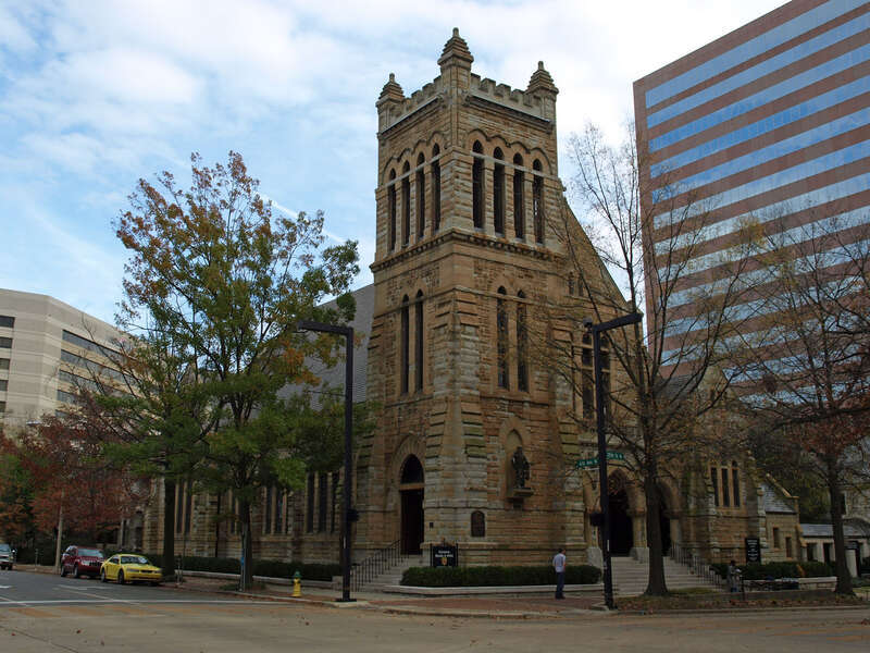 The Cathedral Church of the Advent in Birmingham, Alabama, listed on the National Register of Historic Places.