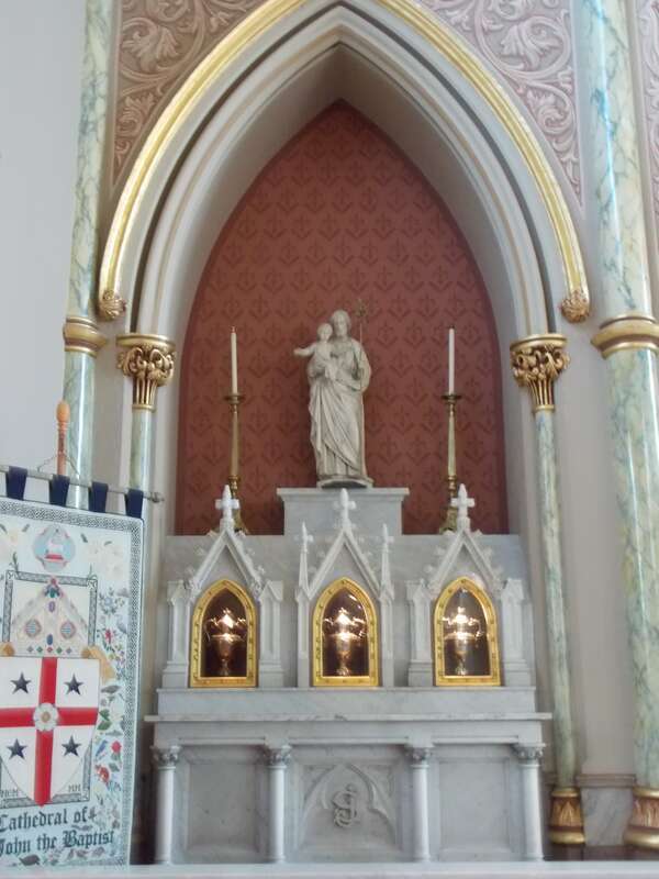 The interior of the Cathedral of St. John the Baptist in Savannah, Georgia.