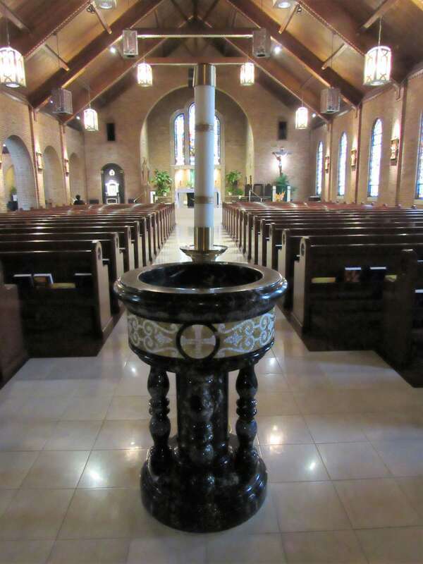 The interior of the Cathedral of the Immaculate Conception in Tyler, Texas.