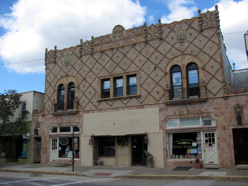 View of Collingswood Theatre, 843 Haddon Ave. Collingswood, New Jersey, looking north across Haddon Avenue.