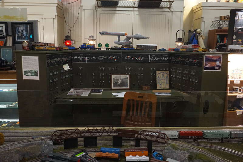 A centralized traffic control panel at the Cotton Belt Depot Museum in Tyler, Texas (United States).