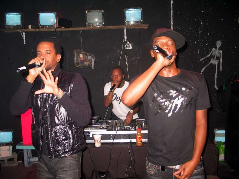 Dead Prez performing in Lansing, Michigan.