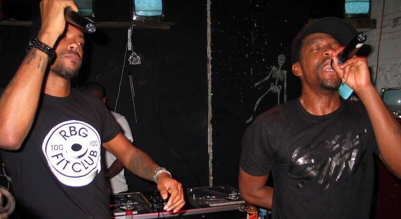 Dead Prez performing in Lansing, Michigan.