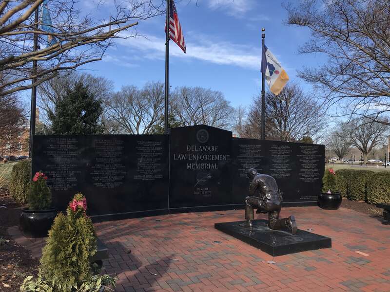 Photo of the Delaware Law Enforcement Memorial in Dover, Delaware.