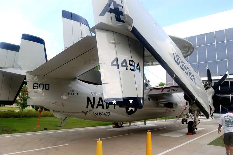 E-2C Hawkeye aircraft of the Carrier Airborne Early Warning Squadron 123 (VAW-123) (also known as Screwtops) of the US Navy.