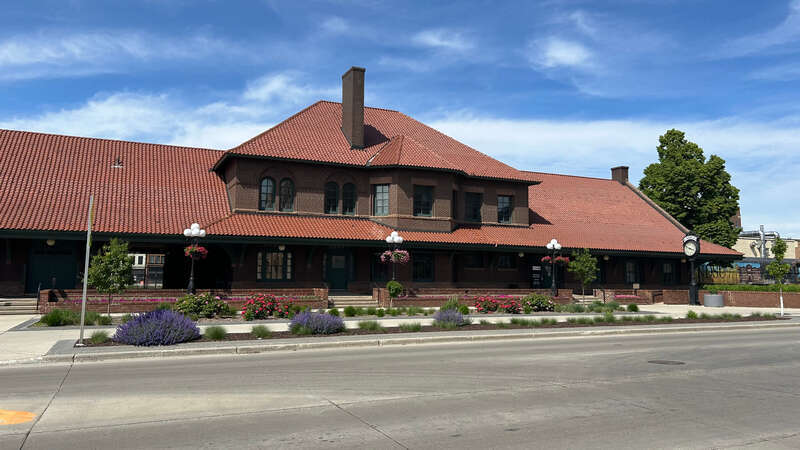 16:9 view of Fargo Northern Pacific Railway Depot.