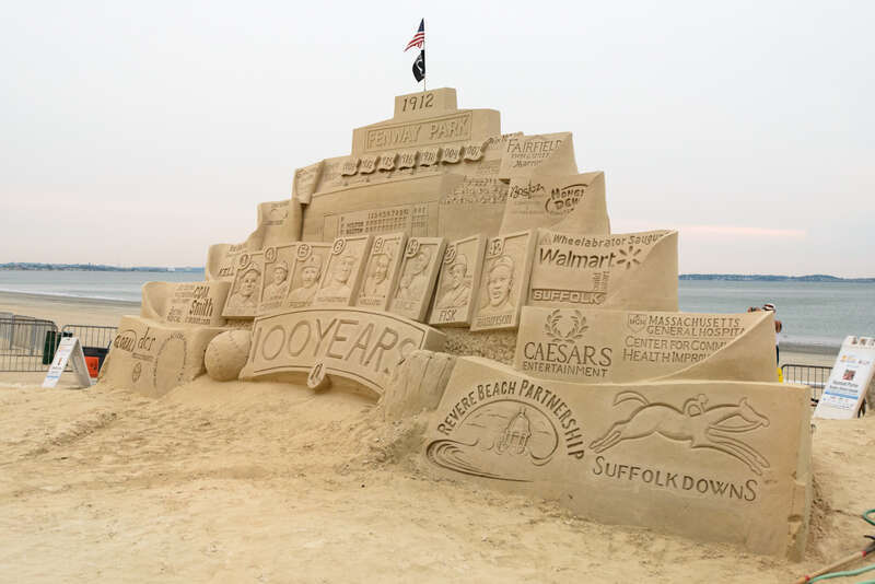 Central theme sculpture for the 2012 Revere Beach sand sculpture festival