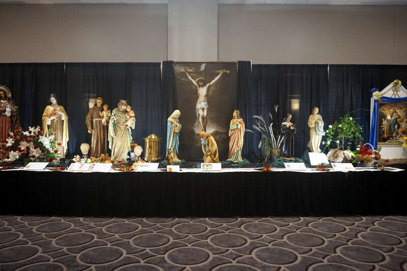 The religious display at Festa Italiana 2022 in Milwaukee, Wisconsin (United States).