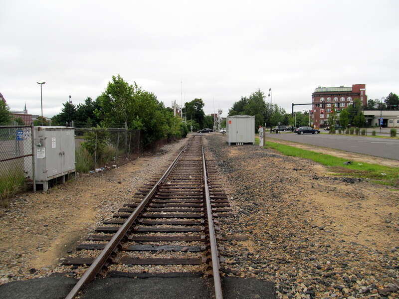 The former site of the 1960-built Manchester station, seen in July 2013