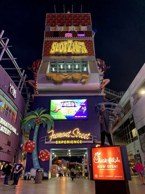 Entrance to the Fremont Street Experience in downtown Las Vegas, Nevada.