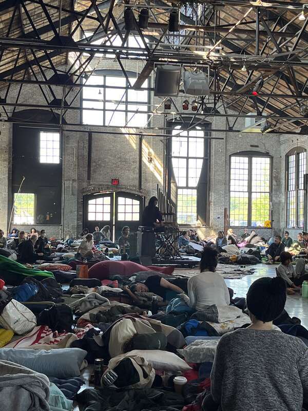 Fuji||||||||||ta performs at Basilica Hudson as part of the 2023 24-hour Drone concert.