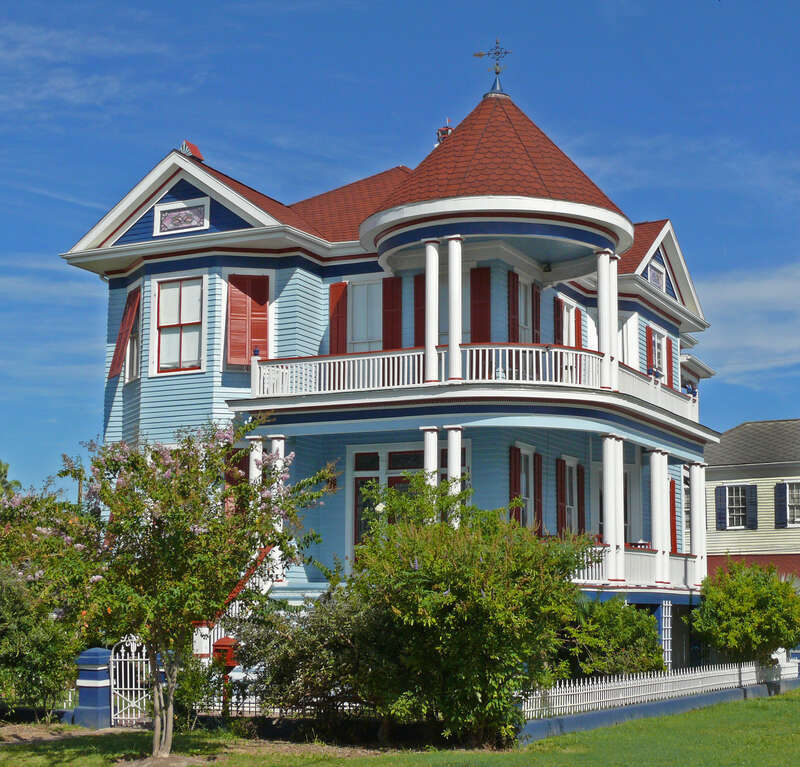 Shortly after the Civil War George Fox (d. 1906) joined his father's Galveston bakery, established in 1837. A successful merchant by the turn of the century, Fox built this home for his wife Elizabeth (Benison) and family about 1903. It probably