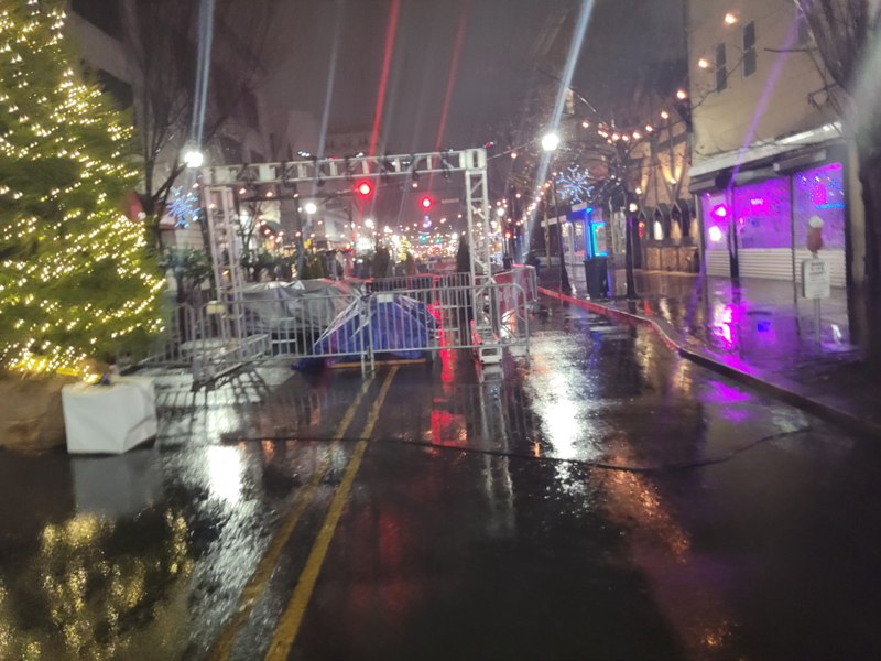 George Street, New Brunswick,
One section of the road was blocked off. Sponsored by Rutgers University for restaurant week and football.