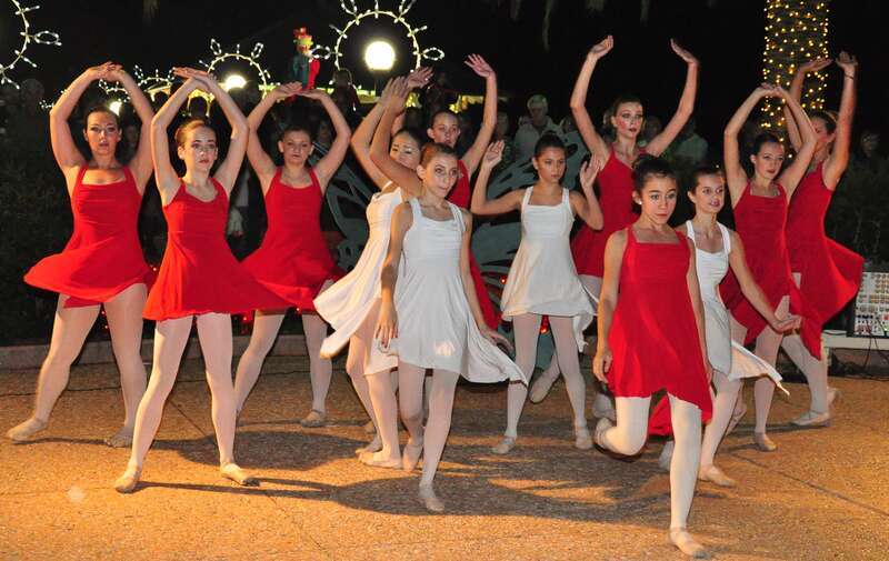 Young ladies from the &quot;Gulf Coast Dancenter&quot; perform at the &quot;Holiday Garden Lights&quot;, at the Florida Botanical Gardens in Largo