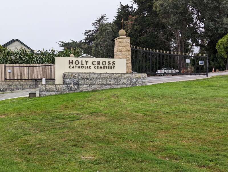 Entrance gate at Holy Cross