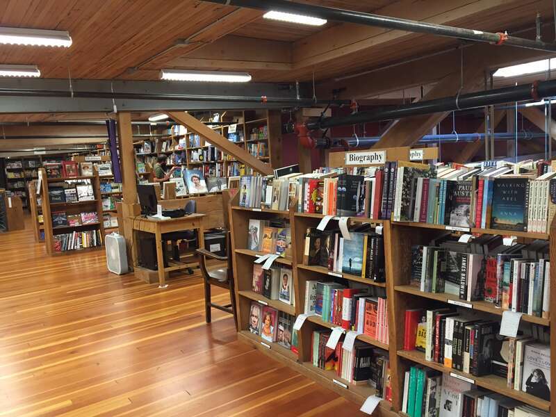 The interior of the Elliott Bay Book Company at Capitol Hill in Seattle, Washington, USA.