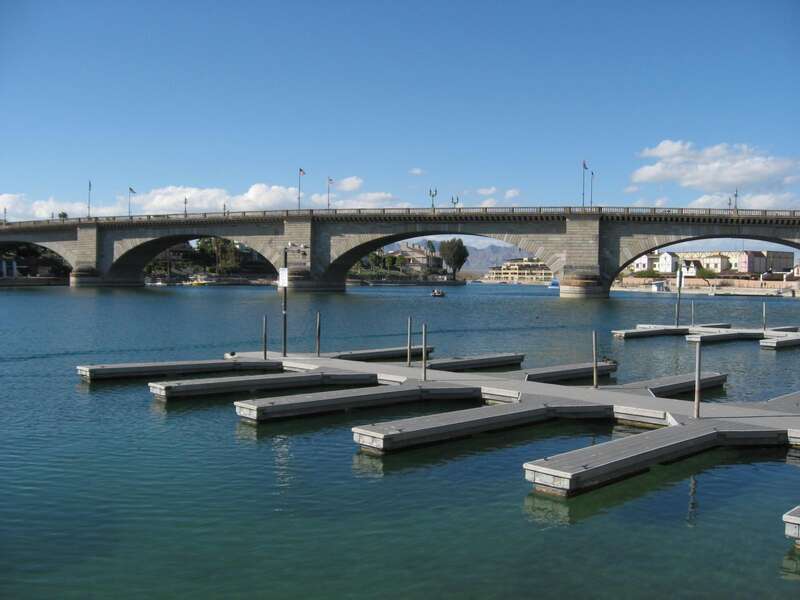 The London Bridge, currently located in Lake Havasu City, Arizona, USA, was originally constructed in London, in 1831. The bridge was the last project of engineer John Rennie and completed by his son, also named John Rennie. By 1962, the bridge was