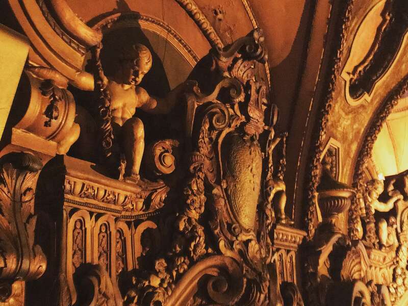 Ornate statuary in the Los Angeles Theatre.