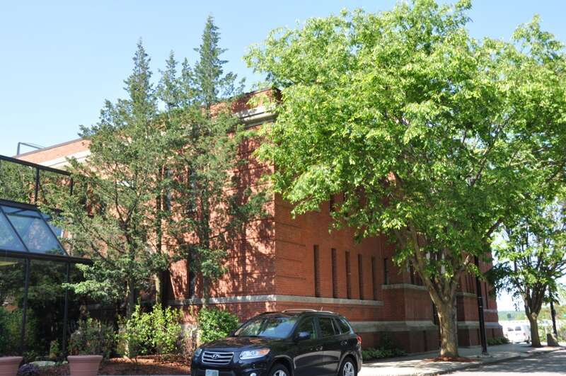 The New Hampshire State Union Armory building in Manchester, New Hampshire.