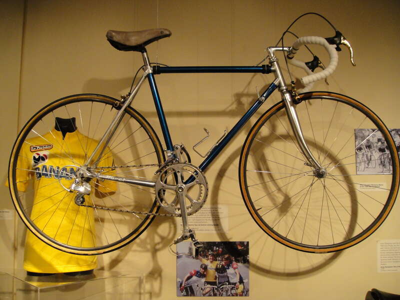 The bicycle ridden by winner Marianne Martin in the 1984 Tour de France Féminin. Pictured in the exhibition "Bicycles! 150 Years of Gears" held April 24 - July 3, 2010 at Longmont Museum &amp;amp; Cultural Center 400 Quail Road Longmont, CO, 80501