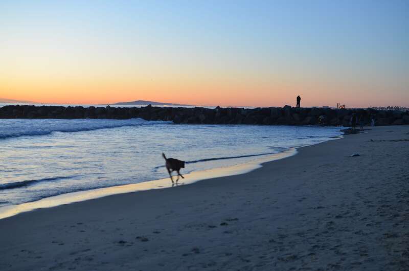 Newport Beach just right of the Newport Pier