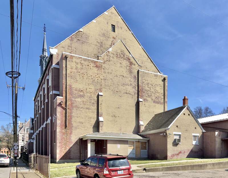 The former Covington First United Methodist Church, a Gothic Revival-style structure with an adjacent parsonage, was built in 1865-67 at the corner of Greenup Street and 5th Street in the Licking Riverside neighborhood of Covington, Kentucky.  Closed