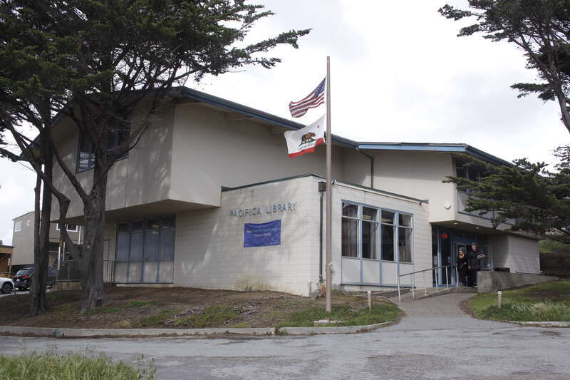Pacifica-Sharp Park Library at 104 Hilton Way in April 2024.