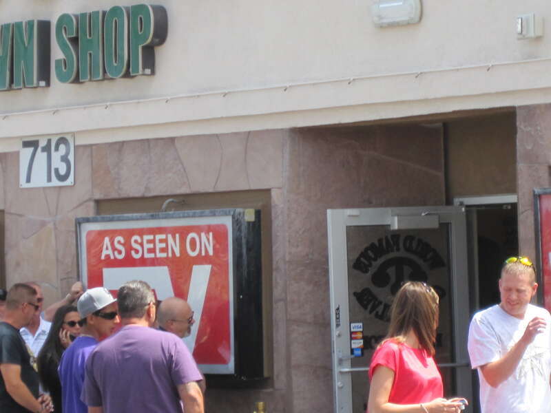 Entrance door to the shop use at the filming site for the American reality television series Pawn Stars. (The Gold and Silver Pawn shop in Las Vegas)
