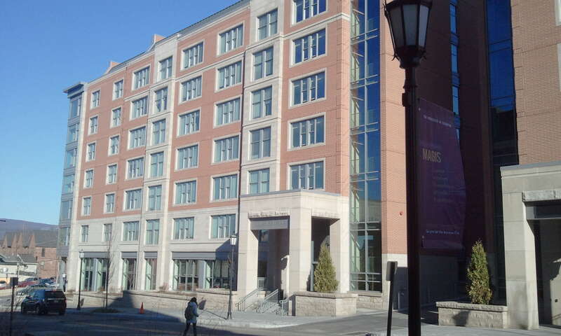 The newly finished and dedicated (Fall 2011) Pilarz Hall on a cold December morning.