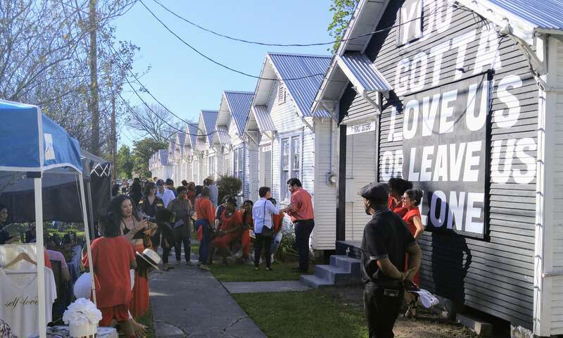The opening block party for Round 46 at Project Row Houses with Black Women Artists for Black Lives Matter. BWAforBLM is a collective of Black women, queer, and gender non-conforming artists formed in solidarity with the Black Lives Matter movement.