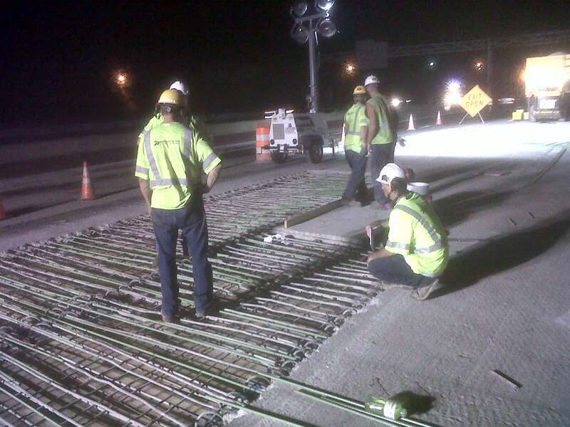 Prior to the 93 Fast 14 project, MassDOT crews worked through the night to repair a major pot hole on this bridge deck on I-93 in Medford. Congratulations to the MassDOT District 4 crew and all employees who worked non-stop over two days to repair