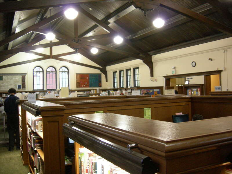 Fremont branch of Seattle Public Library, Fremont, Seattle, Washington. The library was founded as a Carnegie library in 1921. The building is on the National Register of Historic Places and is also a city landmark.