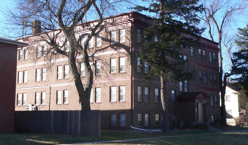 St. Charles Apartments, located at 4717 Baldwin Avenue in Lincoln, Nebraska; seen from the northeast.