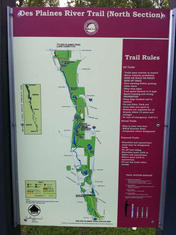 The Des Plaines River Trail North Section Map