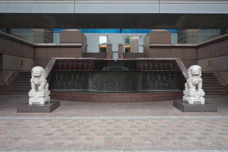 The exterior of the Trammell &amp;amp; Margaret Crow Collection of Asian Art in Dallas, Texas (United States).