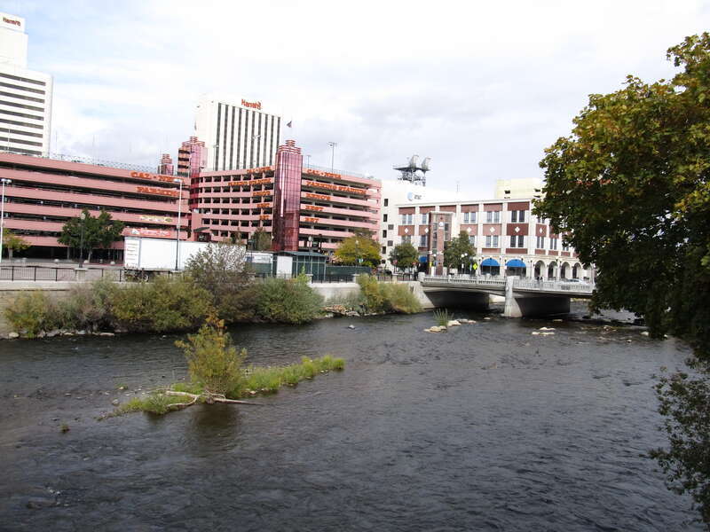 The Truckee River is a stream in the U.S. states of California and Nevada. The river flows northeasterly and is 121 miles (195 km) long. The Truckee is the sole outlet of Lake Tahoe and drains part of the high Sierra Nevada, emptying into Pyramid