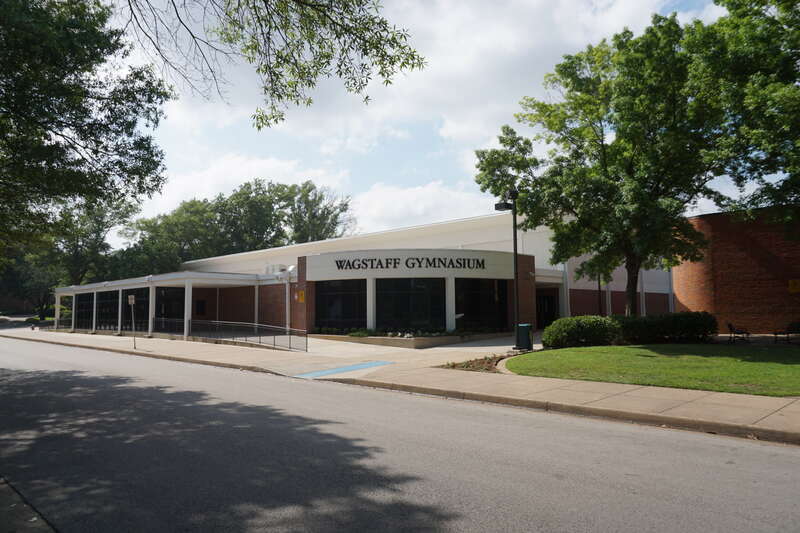 Wagstaff Gymnasium on the campus of Tyler Junior College in Tyler, Texas (United States).