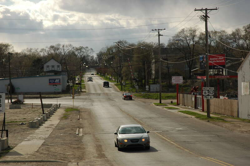 Intersection of U.S. Route 6 and U.S. Route 52 in Joliet, Illinois.