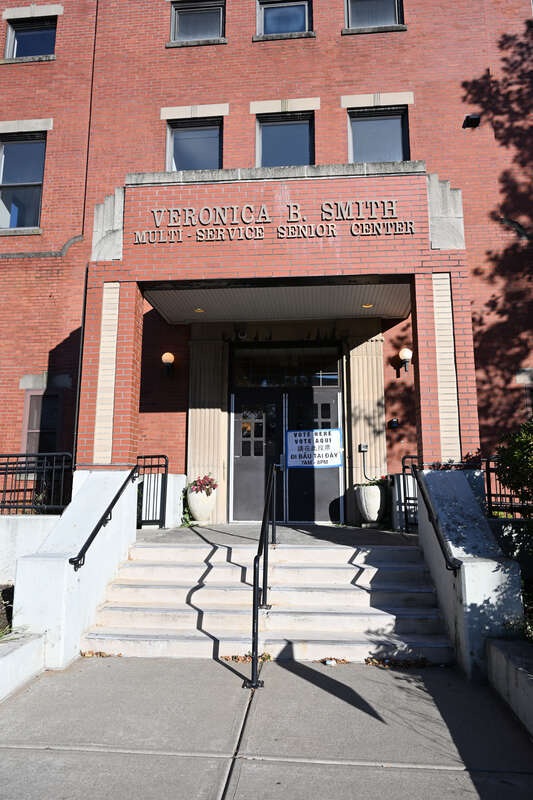 The Veronica Smith Senior Center in Brighton, a voting site for the September 3rd 2024 primary election