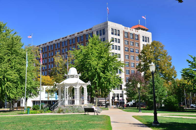 Gazebo in Washington Park in Dubuque Iowa